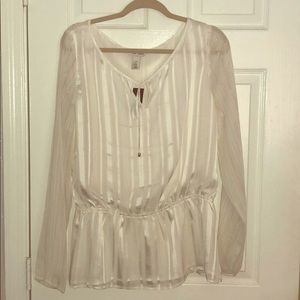 NWT WHBM Peplum Blouse - Size XL